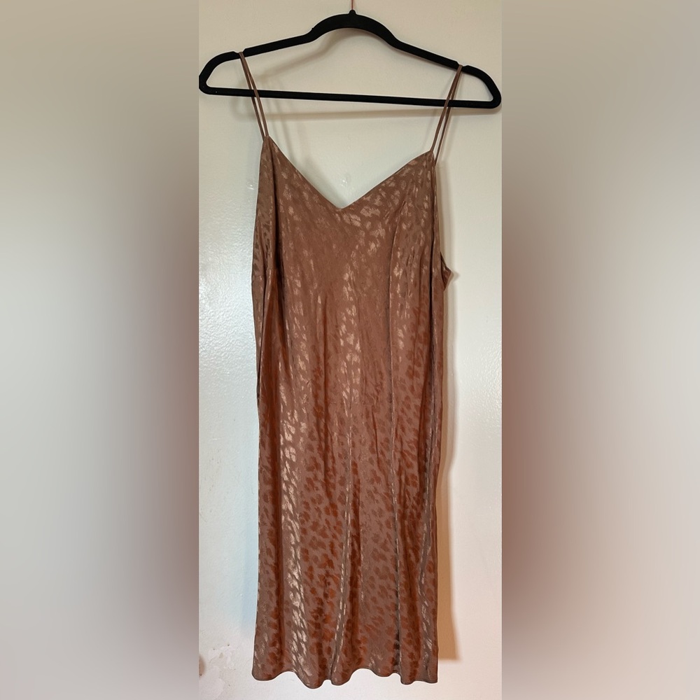 Topshop Leopard Slip Mini Dress